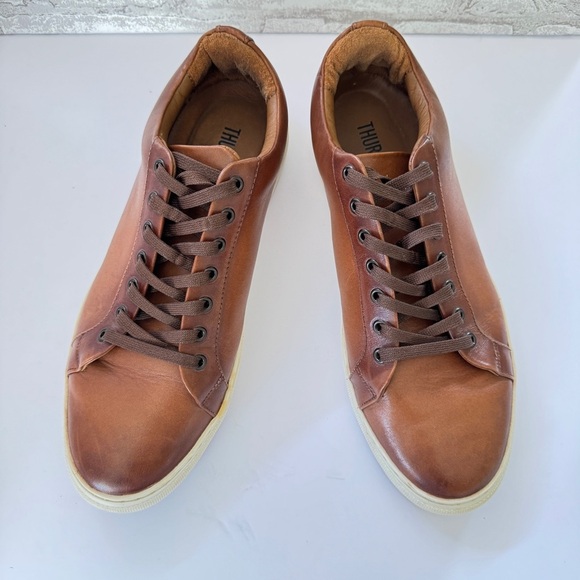 Thursday Boot Company Premier Men Low Top Sneakers Brown Leather 9.5 Wide Casual - Picture 5 of 11